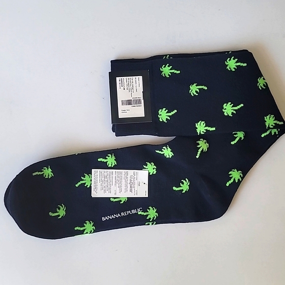 NWT Man's Banana Republic Dress Socks Preppy Navy, One Size - Picture 4 of 6